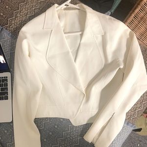 White Balenciaga dress jacket